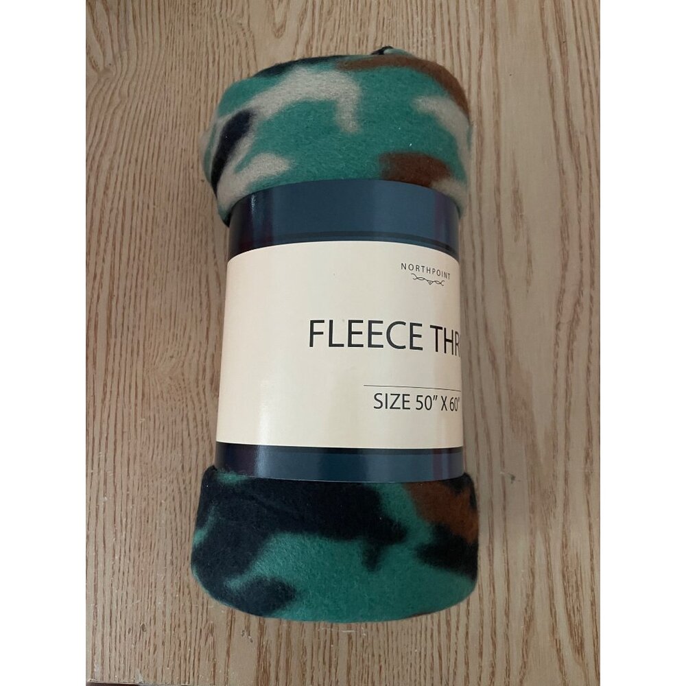New Camo Print Fleece Throw Blanket Super Soft size 50”x60”